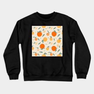 Citrus Pattern, Falling Oranges, Summer Pattern Crewneck Sweatshirt